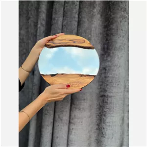 آینه روستیک با چوب زیتون (پس کرایه)