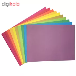مقوا رنگی کد 04 سایز 24x34 بزرگتر از A4 بسته 20 عددی