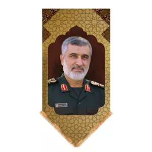 کتیبه آویزی سردار شهید حاجی زاده کد 18745 سایز 140X280