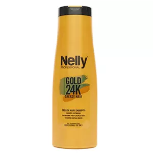 شامپو مو نلی سری Gold مدل Greasy حجم 400 میلی لیتر