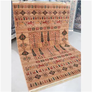 فرش بلوچی گندمی 700شانه 4 متری کد78119 گندمی برند بزرگمهر (پس کرایه)