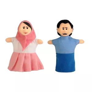 عروسک نمایشی مدل پدر و مادر مجموعه 2 عددی ارسال پس کرایه 