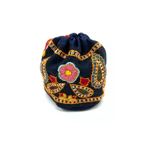 مفشو پته دوزی رنگ سورمه ای طرح سرو کدMF025 
