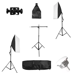 کیت دو شاخه ویدیو لامپ video lamp kit with softbox