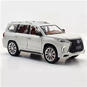 اسباب بازی ماشین فلزی لکسوس دودزا مدل LEXUS LX570 چراغ دار و موزیکال