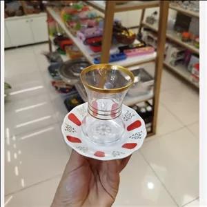 استکان کمر باریک لب طلا تورکیه برند LAV