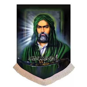 کتیبه مخمل تمثال امیرالمومنین امام علی ع و ذوالفقار لافتی الا علی لاسیف الا ذوالفقار 