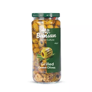 زیتون بی هسته گریل شده بانیان وزن 460 گرم