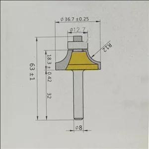 تیغ فرز بانکی اوتنسی مدل YP-R12SHEFT8MM سایز 63 میلی متر