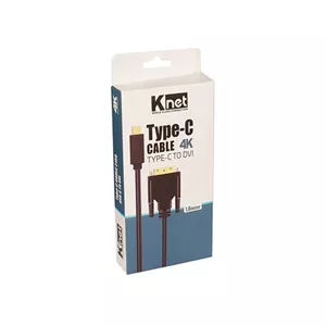 کابل تبدیل Type C به DVI کی نت مدل K-CUCMDV18 طول 1.8 متر GSU