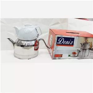 کتری و قوری 3لیتری دسته بغل دسته استیل ارسال فوری ضخیم مارک دنیز 