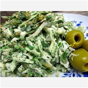 سالاد ترشی کلم و شوید خانگی 5نفره