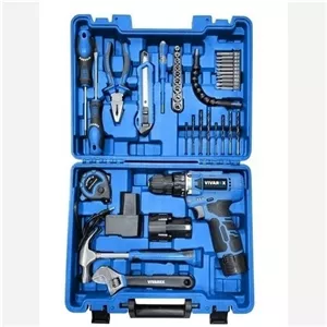 دریل شارژی 12 ولت 40 پارچه ویوارکس با لوازم دو باتری مدل VIVAREX VR1240-CDK
