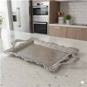 سینی پیوتر مینیاتور طاووسی کوچک یونیک کد 1406 (خارجی ضد زنگ)