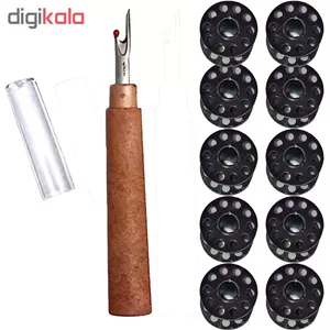 بشکاف خیاطی کد 03 به همراه ماسوره مدل کلاسیک بسته 10 عددی 6H5