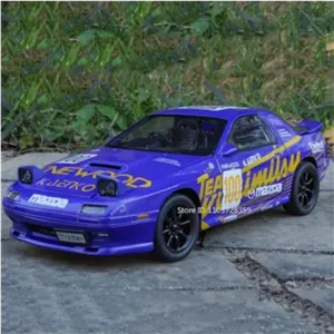 ماکت ماشین ناب سل مدل مزدا RX7 اسپرت فلزی چراغ تاشو موزیکال 1:24 Mazda RX-7