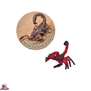 فیگور ناب سل مدل عقرب دم چاق زرد YELLOW FAT TAILED SCORPION ارتفاع 1 سانتی متر