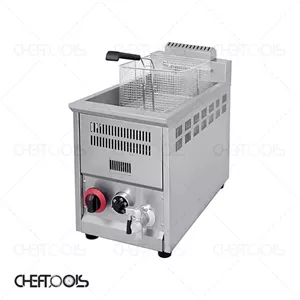 سرخ کن گازی رومیزی یک لگنه شیردار 15 لیتری