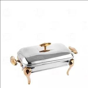 سوفله خوری مستطیل استیل در 2رنگ نقره ای و طلایی نقره ای ارسال رایگان سوفله خوری 2لیتری سافینوکس 