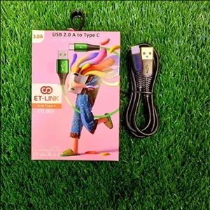  کابل شارژر TYPE-C USB مارک ET-LINK مدل ETW003  