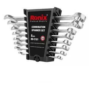 آچار یک سر تخت یک سر رینگ رونیکس مدل RH-2101 مجموعه 8 عددی MAH