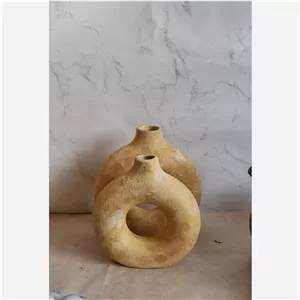 گلدان دوناتی پتینه شده دکوراتیو