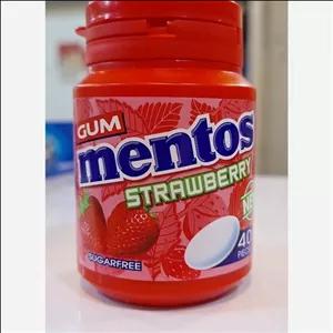 آدامس اصلی منتوس با طعم توت فرنگی بدون شکر