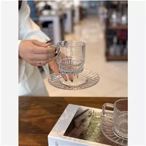 ست فنجان نعلبکی 12 پارچه deli glass کیفیت عالی 