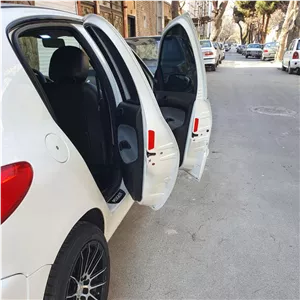 برچسب شبرنگ هشدار باز بودن درب خودرو رفلکتر مدل R7YP7 مناسب برای پژو 207 بسته 4 عددی TDH