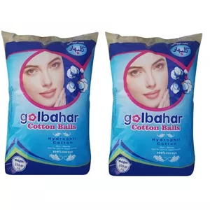 پنبه آرایشی گلبهار مدل توپکی مجموعه 2 عددی KXJ