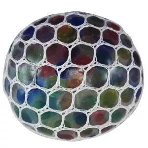 توپ بازی ضد استرس مدل Gel Bullets White Mesh Squish Ball RWS