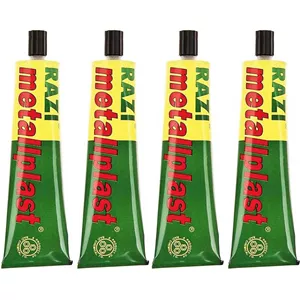 چسب آهن رازی مدل metallplast حجم 100 میلی لیتر بسته 4 عددی