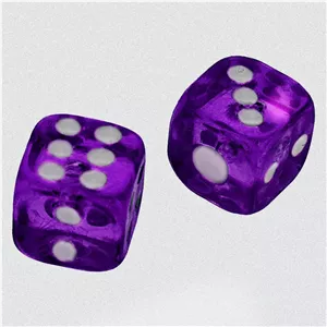 تاس بازی مدل شفاف کد RNDMDICE-027 بسته 10 عددی RWS