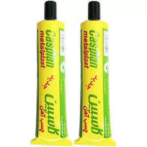 چسب آهن کاسپین مدل Metal plast New حجم 100 میلی لیتر بسته 2 عددی S4R