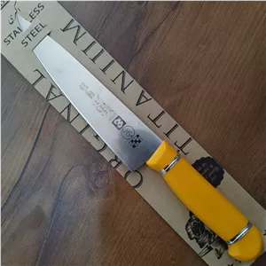 چاقو آشپزخانه اکبری دسته زرد کد 87A با ارسال رایگان
