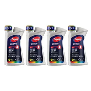 ضدیخ و ضدجوش آماده مصرف 50 به 50 کاسپین مدل COOLANT حجم 930 میلی لیتر بسته 4 عددی