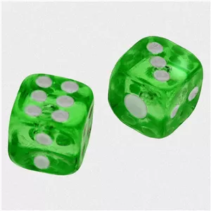 تاس بازی مدل شفاف کد GRDICE-026 بسته 2 عددی WF9