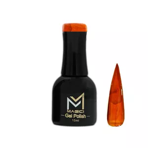 لاک ژل ناخن آبنباتی مجیک مدل GLAZE شماره 014 رنگ نارنجی براق