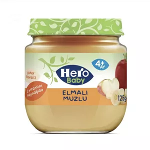 پوره میوه طعم سیب موز هرو بیبی - 120 گرم