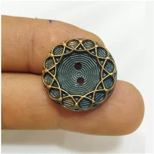 دکمه برنزی 2 سوراخ 2.5 سانت بسته 50عددی دکمه عمده 