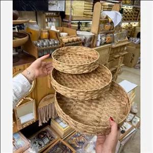 سبد نان حصیری گرد 3عددی  یفیت درجه 1 وارداتی