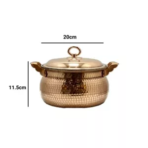 قابلمه مسی سایز 2 قطر 20 طرح شکمی 4 نفره