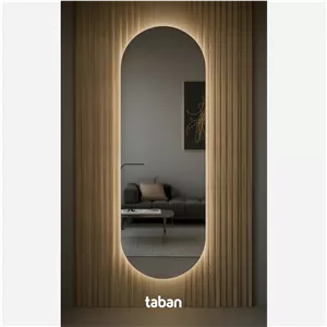 آینه دو سر هلال بیضی نور دار ابعاد 180 60( پس کرایه)- SARV