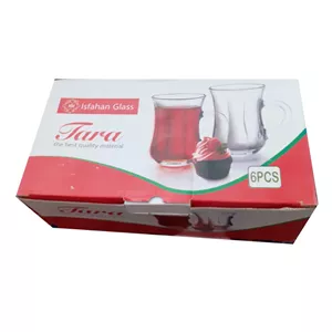 فنجان شیشه و بلور اصفهان مدل تارا بسته 6 عددی ارسال پس کرایه