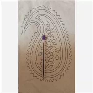 پته خام آموزشی همراه با  بیست گرم نخ و سوزن 