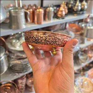 پیاله مسی سه پایه 