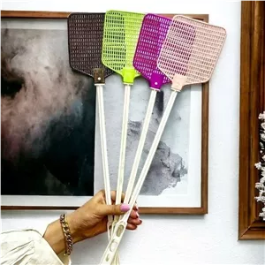 سایز 6 مگس کش دسته بلند رنگی طول 50 سانت