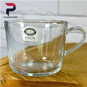 فنجان شیشه ای دسته دار 285 لیمون