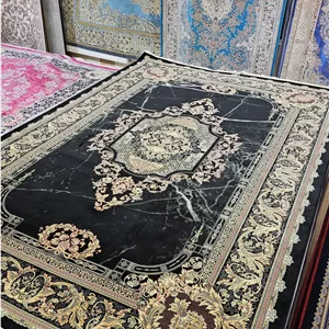 فرش ماشینی ورساچه نگین شاهرخ،رزتا سرمه ای
