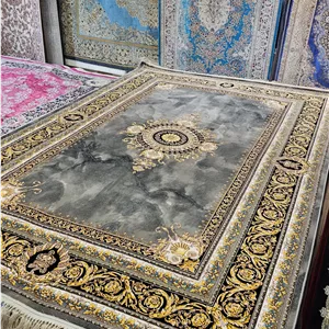 فرش ماشینی مجلل ورساچه زمینه ذغالی،ژینوس